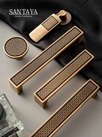 Antique Brass Handle Luxury Bronze Pull Kitchen Cabinet Handle Wardrobe Drawer Knob