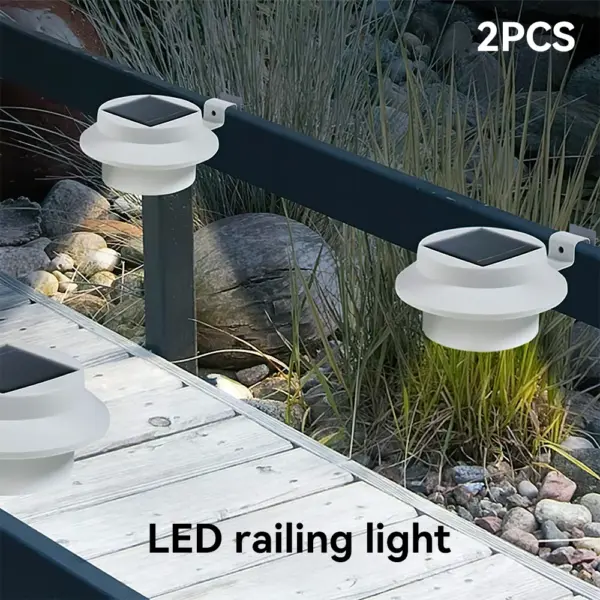 Outdoor Solar Gutter Fence Lights 3 LED Beads Waterproof Security Lamps For Eaves Garden Landscape Pathway Backyard Decoration