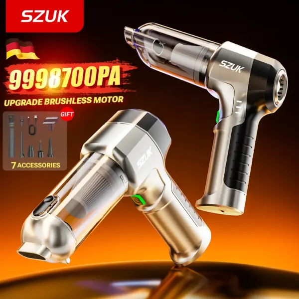SZUK NEW C017MAX Car Vacuum Cleaner Portable Handheld Mini Vacuum Cleaner Wireless Strong Suction Car Cleaner Cleaning Machine