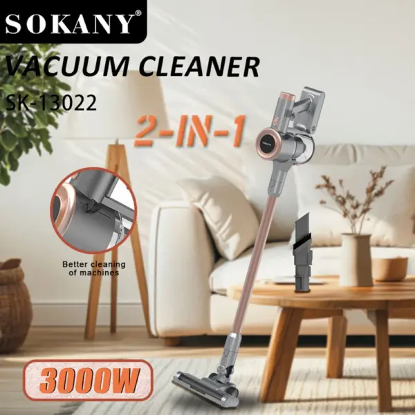 Cordless Vacuum Cleaner, Vacuum Cleaner with Charging Function, Suitable for Carpets, Pet Hair, Hard Floors and Animal Hair