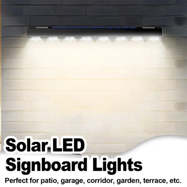 Led Solar Wall Light Cool WhiteWarm White Waterproof Lights Outdoor Wall-mounted Street External Lamp With Intelligent Control