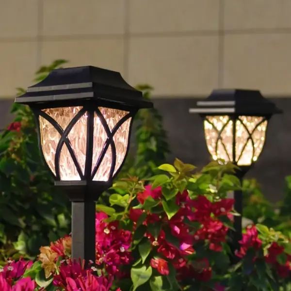 Solar Retro Grid Lawn Lights - Warm/White LED Garden Path Lights for Yard, Patio, Driveway & Gifts ﻿
