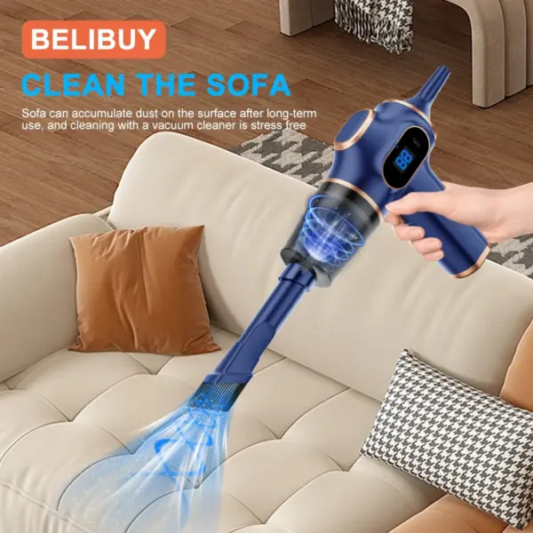 BELIBUY Car Vacuum Cleaner Home Appliance With Display Screen Mini Vacuum Cleaner Household Carpet Cleaner Cleaning Machine