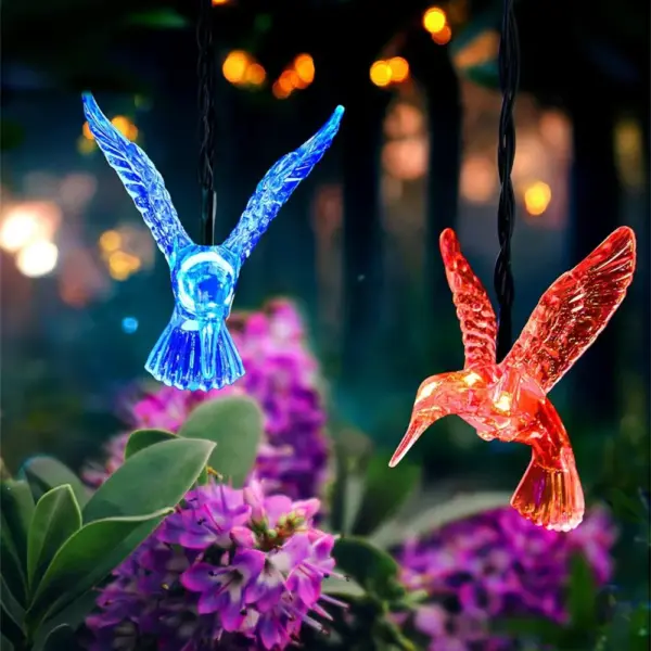 20LEDS Solar String Light For Holiday Hummingbird Lights Outdoor Waterproof Garden Decoration Solar String Lights HomeDecro L061