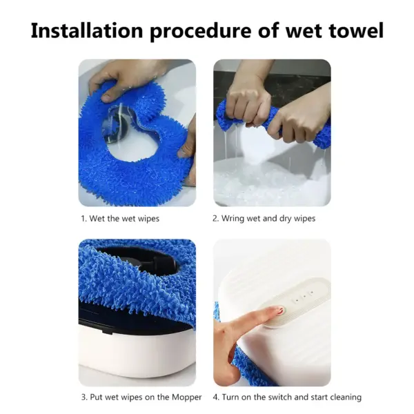 Floor Sweeping Robot Wet Towel Mop for Cleaning Home Wipe Alternately Spray Mop Dust Mop Household Mop Cleaning Pad