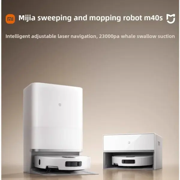 New 2025 Xiaomi Mijia M40S Sweeping, Dragging and Suction Integrated Sweeping Robot 23000pa Suction Ultra-thin Embedded