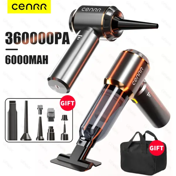 CENRR 360000PA Car Vacuum Cleaner Strong Suction Cordless Wireless Cleaner Portable HandHeld Vacuum Cleaner Cleaning Machine