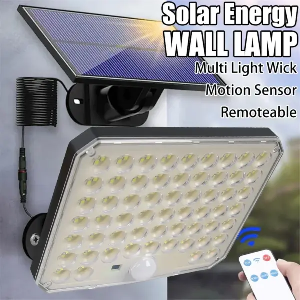 Outdoor 95/226/232 LED Solar Light Remote Control Sensor Street Light Solar Rechargeable Floodlight Garden Decorative Path Lamp