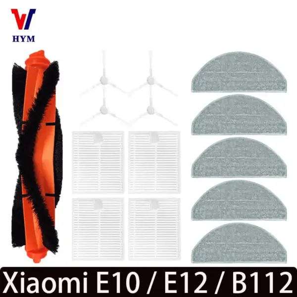 For Xiaomi E12 E10 B112 sweeping robot vacuum cleaner main brush side brush mop cloth HEPA filter spare parts