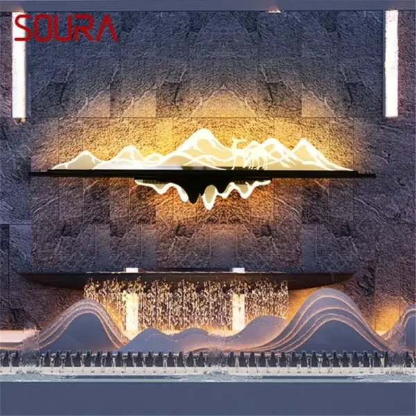 SOURA Electricity Outdoor Mural Lamp Creative Landscape Waterproof Mural Courtyard Wall Garden Communit Decoration Painting
