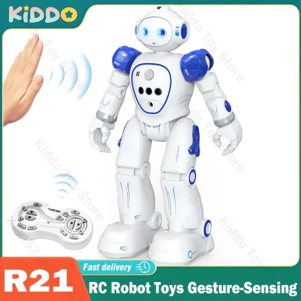 JJRC R21 RC Robot Gesture-Sensing Smart Programmable Artificial Intelligence Robot USB Charging Remote Control Robot Toys Gifts