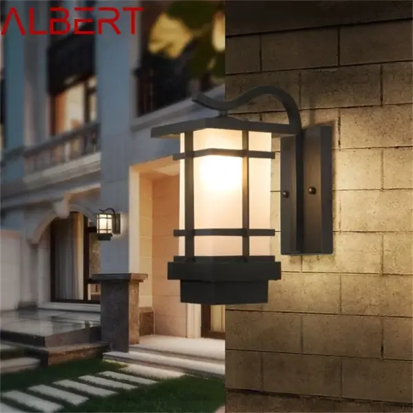 ALBERT Modern LED Wall Light Fixture Outdoor Sconce Waterproof Patio Lighting For Porch Balcony Courtyard Villa Aisle