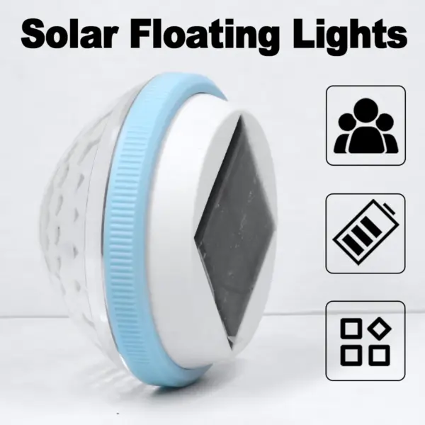 Solar Floating Pool Light Rechargeable Lamp With Panel Outdoor Led Lamps For Outdoors Christmas Decoration Color Changing Garden