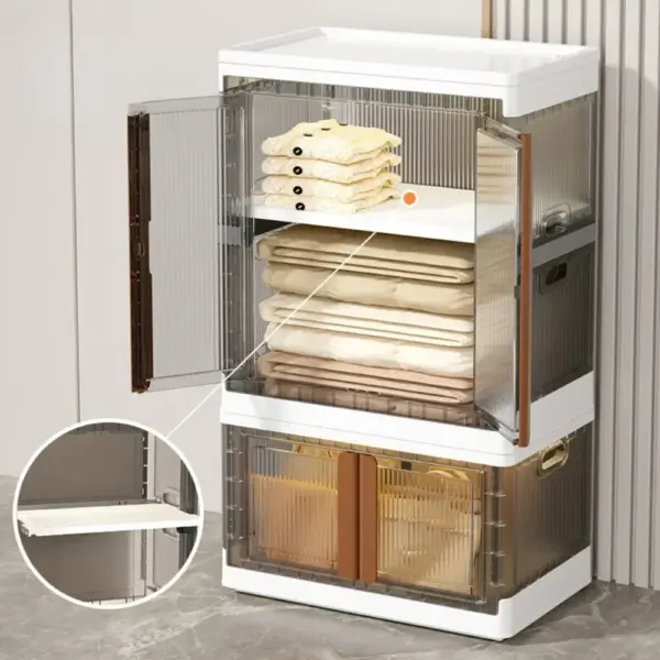 Folding Wardrobe Installation-Free Storage Box Home Large Capacity Storage Cabinet Portable Closet Wardrobe Bedroom Furniture