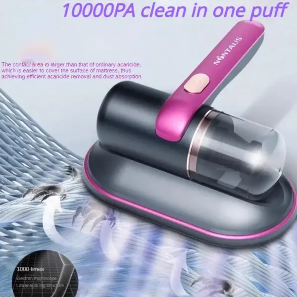 New Handheld Vacuum Mite Remover For Home Bed Mattress Quilt UV Sterilization Disinfection Recharge Cordless Vacuum Cleaner