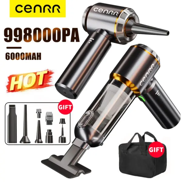 CENRR 9980000PA Car Vacuum Cleaner Strong Suction Cordless Wireless Cleaner Portable HandHeld Vacuum Cleaner Cleaning Machine