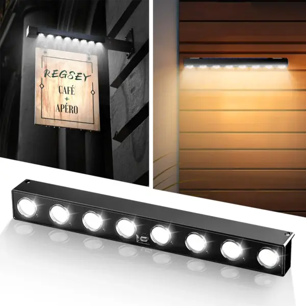 Led Solar Wall Light Bulb Lamp Exterior Intelligent Control 4leds/6leds/8leds Outdoor Cool WhiteWarm White Lights Wall-mounted