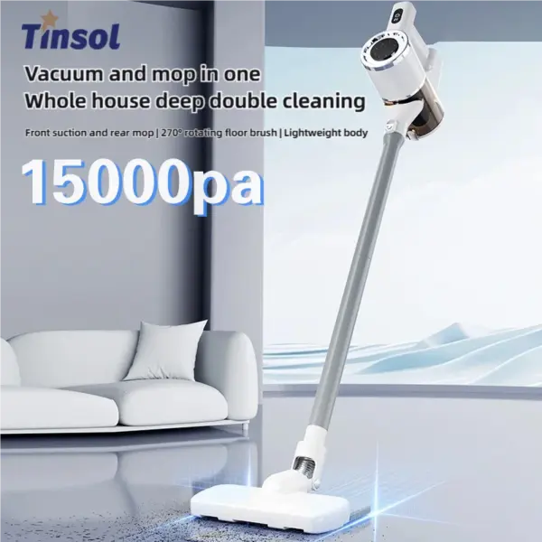 15000PA Cordless Vacuum Cleaner Handheld Cordless Broom 900ml Dust Cup Detachable Broom For Hard Floors/Carpets/Pet Hair