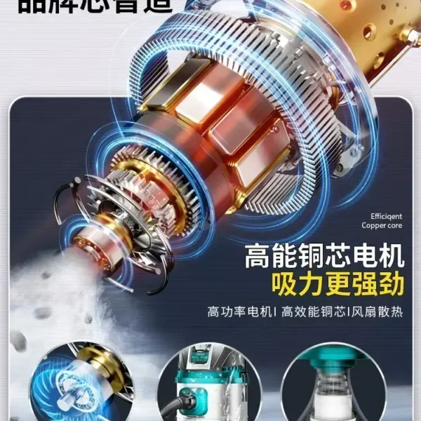 Vacuum cleaner large suction power household powerful high power industrial special car wash commercial dust vacuum 220V