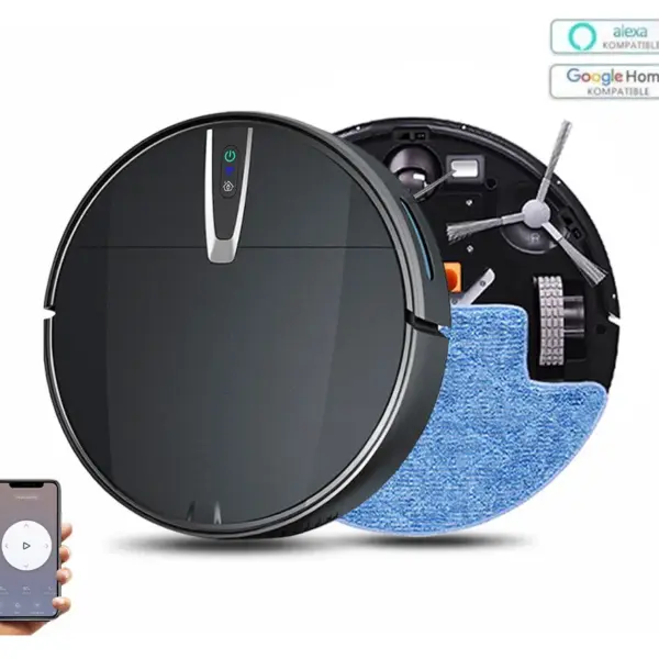 Robot Vacuum Smart Mop Cleaner With 3800PA Suction APP& Voice Control Autocharge Sweeping Floor Cleaning For Home Robotic Vacuum