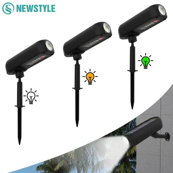 Solar Spotlights Outdoor Adjustable Solar Landscape Light Auto ON/Off IP65 Waterproof Solar Uplights Trees Garden Pond Yard Path