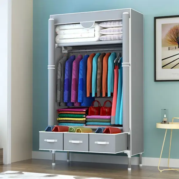 Minimalist Modern Cloth Wardrobe Simple Armoire 19MM Bold Firm Fashion Storage Cabinets Wardrobe Double Person Locker 2025