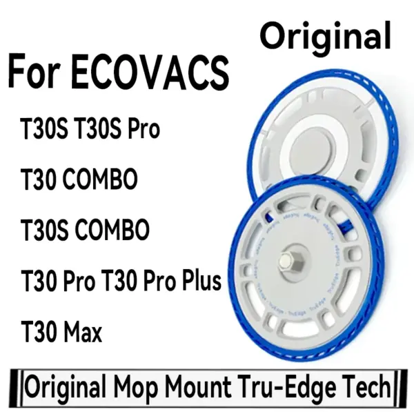 Original Mop Mount Tru-Edge Tech For ECOVACS T30S COMBO/T30 Pro/T30 Pro Plus/T30 Max Robot Vacuum Cleaner Accessory Spare Parts