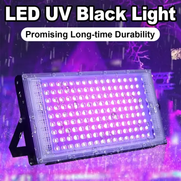 Led Uv Floodlight 50w 100w 395nm Outdoor Ultravilet Lamp 240v Germicidal Household 220v Mites Lights Ultraviolet Curing Uvc Room