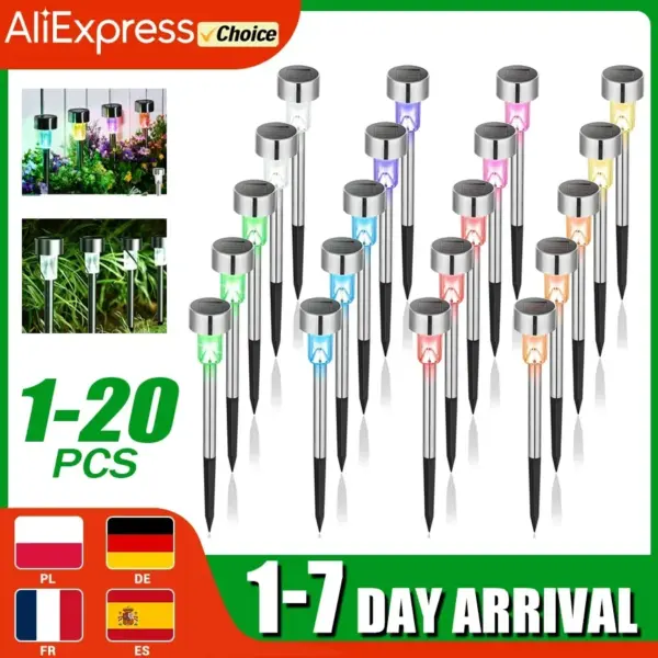 Solar Outdoor Lights Garden Lamp Solar Powered Waterproof Landscape Path Outdoor for Yard Backyard Lawn Patio Decorative