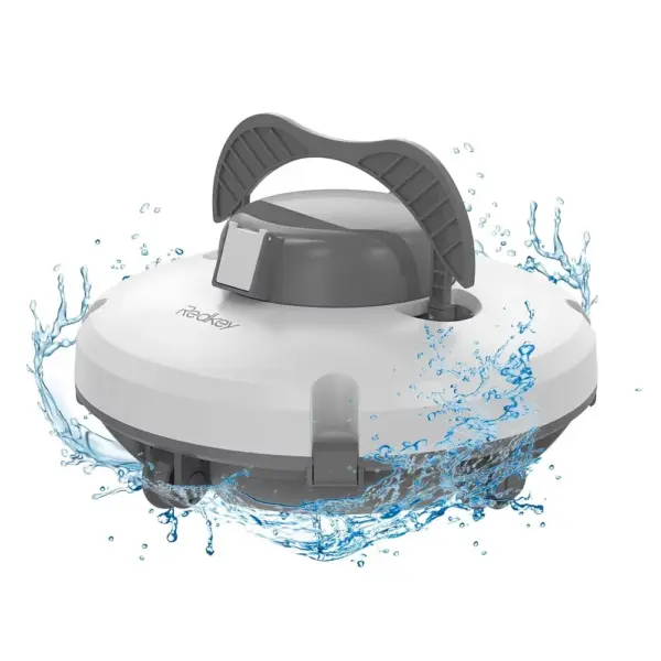 Redkey Cordless Robotic Pool Vacuum for Ground Pool Automatic Pool Vacuum Cleaner Lasts 120 Mins with Strong Suction 180μm Fine