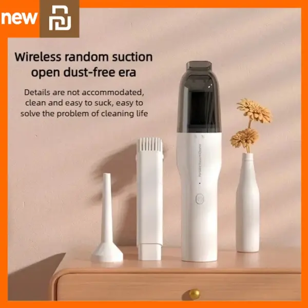 Xiami Youpin Mini Portable Car Vacuum Cleaner Electric Household Mijia Handheld Wireless Powerful Cleaning Upgrate Dust Remover