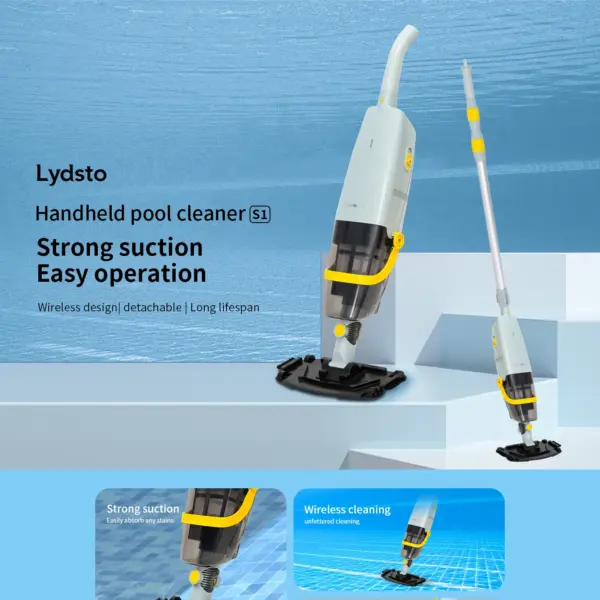 Lydsto Cordless Robot Pool Vacuum Cleaner S1 Automatic Pool Vacuum Cleaner Wireless Robot Vacuum Cleaner for Pool Auto Parking