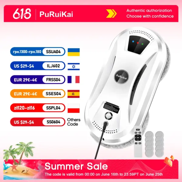 Ultra thin Robot vacuum cleaner window cleaning robot window cleaner electric glass limpiacristales remote control for home