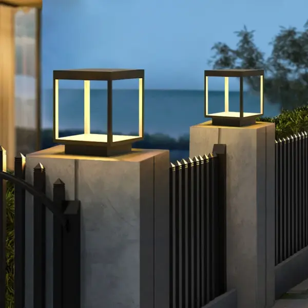 Minimalist LED Lawn Light Outdoor Waterproof IP65 Modern Steet Pillar Chapiter Lamp For Garden Path Fence Villa Porch Decorate