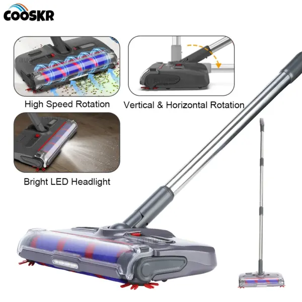 Automatic Sweeper Electric Cleaning Mop Pet Hair Sweeping Machine Cordless Hard Floor Cleaner USB Charging Electric Sweeping Mop