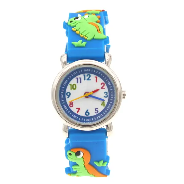 New Arrival High Quality 3D Silicone Strap Dinosaur Design Children Quartz Watch Kids Girl Boys Students Relogio Kol Saati Gifts
