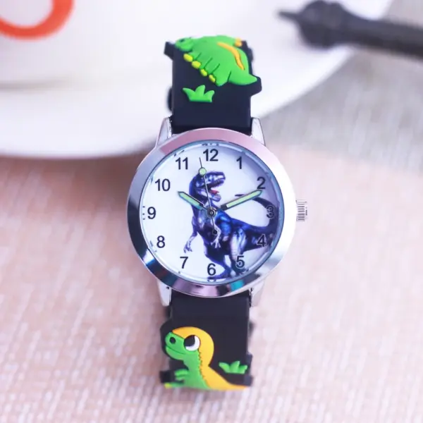 3D Cartoon Silicone Dinosaur kids Watch Children Girls Boys Gift Relogio Kol Saati