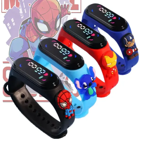 Disney Kids Digital Watch Children's Watch Sports Touch Electronic LED Waterproof Kids Watch Gifts
