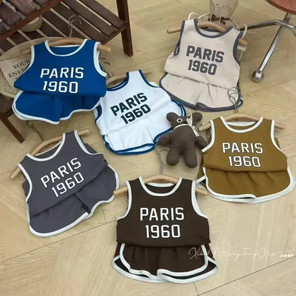 Summer Childrens Boys Sports Basketball Suit New Short Sleeved Quick Drying Tops Shorts Two-piece Set Kids Baby Boys Outfits