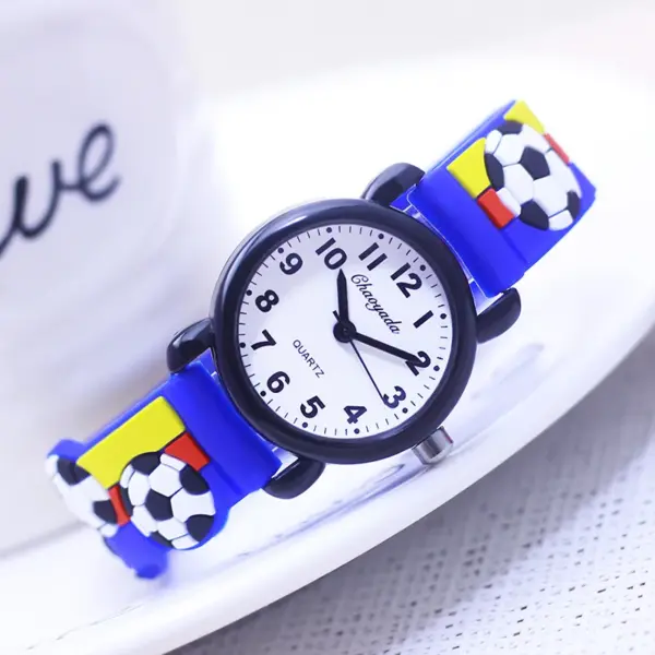 famous brand children's boys girls 3D football small digital dial quartz watches football match clock 3-12ages kids gifts watch