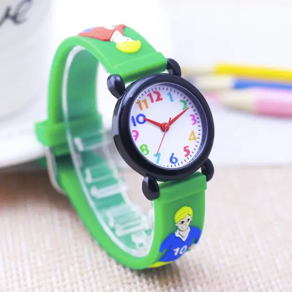 2025 children boys girls 3D football soft strap quartz watches little kids students learn time birthday cool gifts digital watch