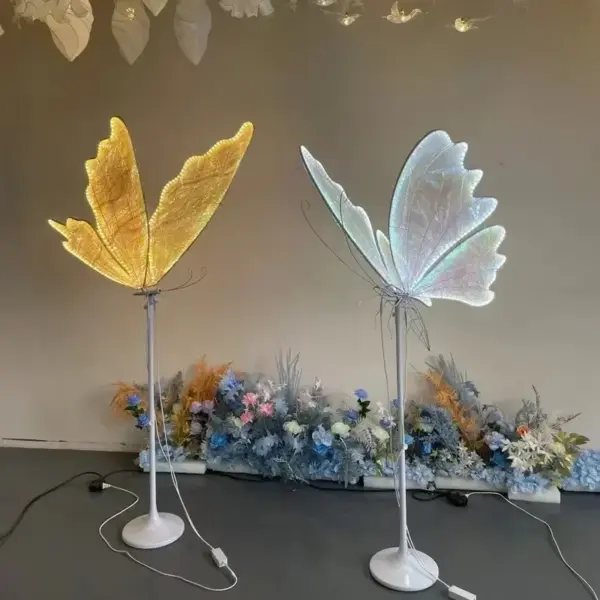 Wedding Floor Lamp Butterflies LED Lace Floor light for hotel Romantic Road Load Corridor Party Stage Light Atmosphere lamp