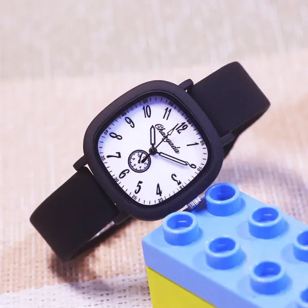 young woman man simple digital quartz watches children boys girls students soft silicone sports waterproof electric watchatches