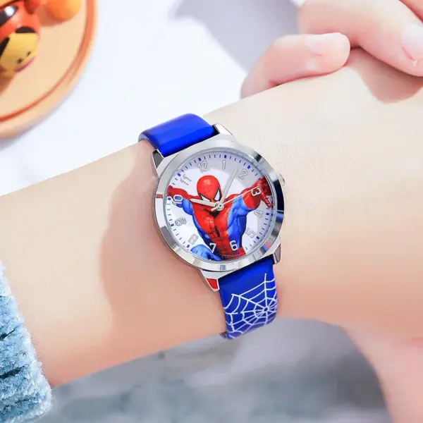 Marvel Spiderman Cartoon Children's Watches Boys Wristwatch Primary and Secondary School Students Waterproof Quartz Watch