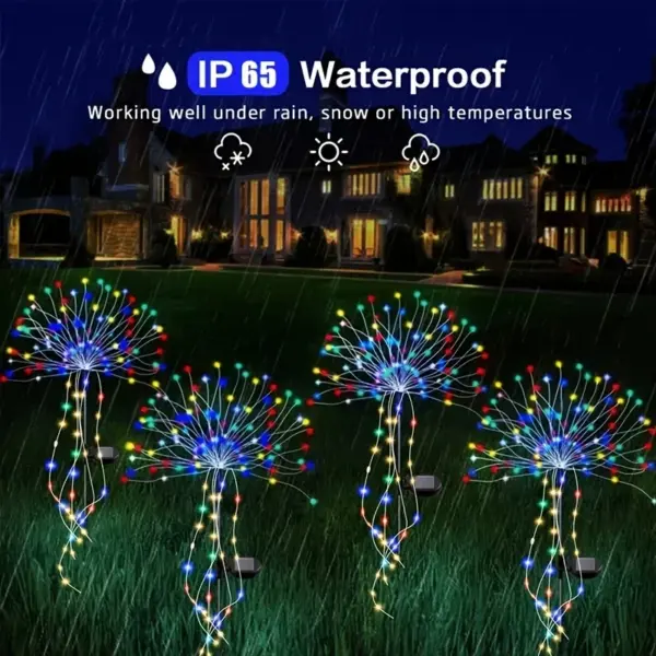 1Pcs 110/250LED Solar Fireworks ,8 Modes of Fairy Tale Decorative String Lights For Yard,Patio,Pathway,Weddings Decoration