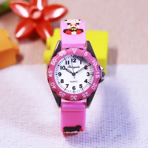 new Fashionable cartoon cartoon children boys girls silicone electric wrist watches children's cool durable Send backup battery