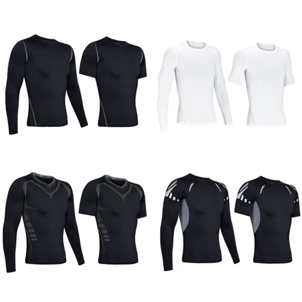 Sport compression men's high-elastic quick-dry long-sleeve basketball, football, fitness bicycle, basic training T-shirt