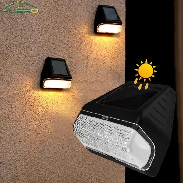 Led Solar Wall Lamps Lighting Ultra Bright Outdoor Rainproof Courtyard Garden Decoration Staircase Steps Fences Induction Light