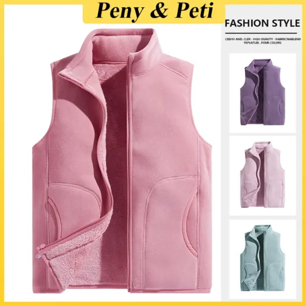 Women Winter Running Vest Sleeveless Jackets Autumn Thermal Outdoor Trekking Hiking Mountain Camping Vest Coat