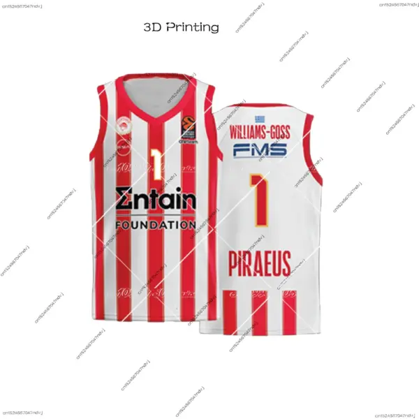 24 25 New Arrivals Greece Basketball Jerseys Olympiacos Athens Basketball Jerseys Boy Men Basketball Special Jerseys Sports Kits